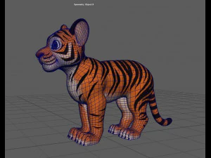 tigre de dibujos animados 3d Modelo 3D