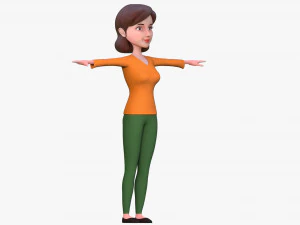 cartoon mother 3D Model