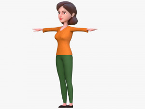 cartoon mother Modelo 3D
