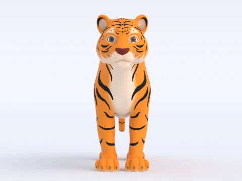 Cartoon Tiger 3D Model
