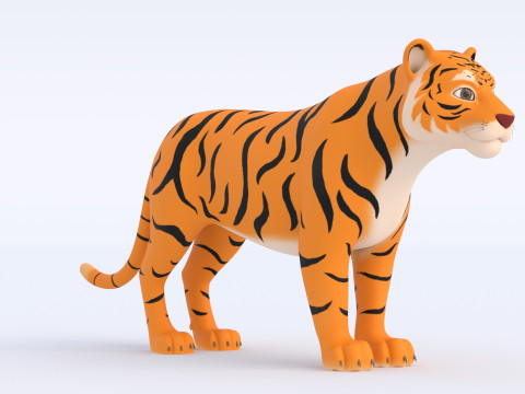 Cartoon Tiger 3Dモデル