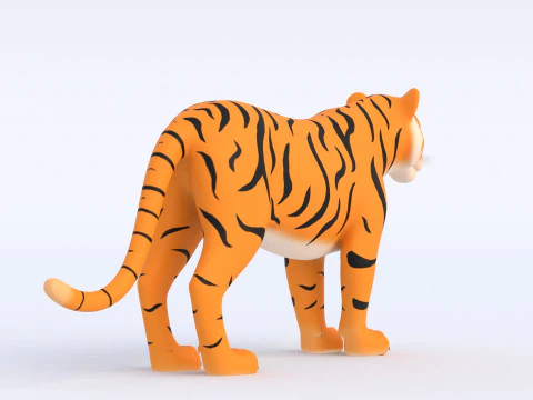 Cartoon Tiger 3D Model