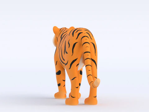 Cartoon Tiger 3D Model