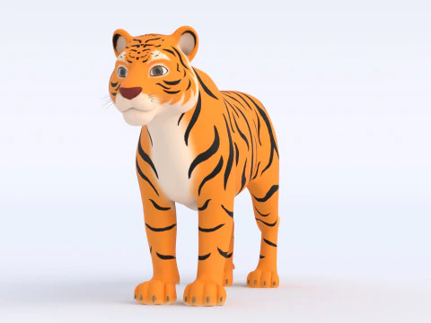 Cartoon Tiger 3D Model