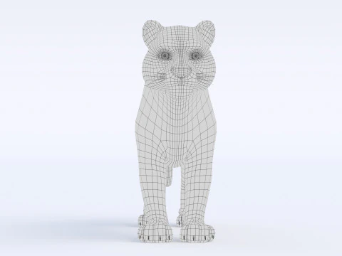 Cartoon Tiger 3D Model