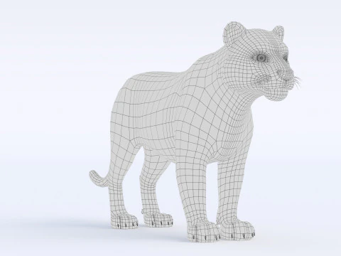 Cartoon Tiger 3D Model