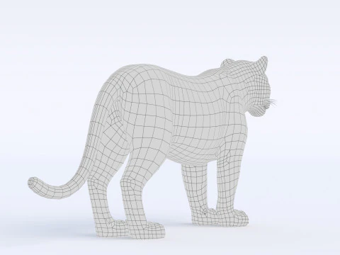 Cartoon Tiger 3D Model