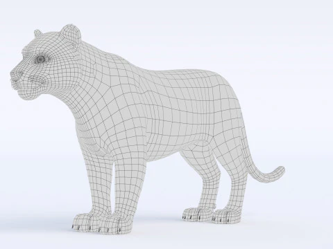 Cartoon Tiger 3D Model