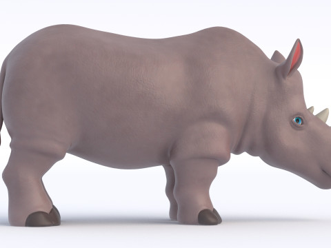 Cartoon Rhino 3Dモデル