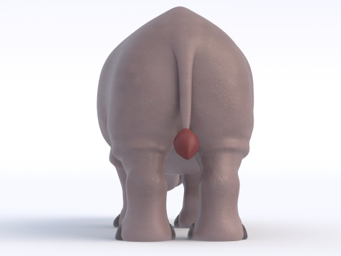 Cartoon Rhino 3Dモデル