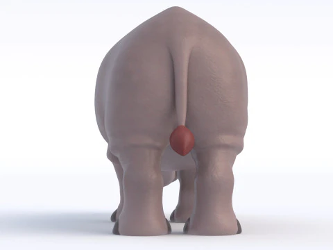 Rinoceronte de desenho animado Modelo 3D