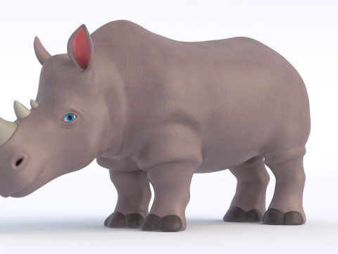 Cartoon Rhino 3Dモデル