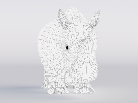 Cartoon Rhino 3Dモデル