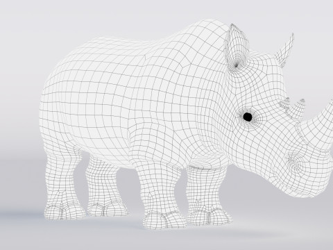 Cartoon Rhino 3Dモデル