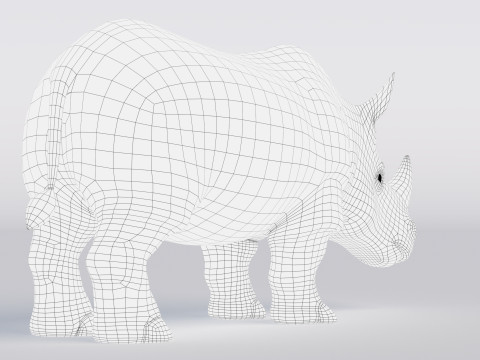 Cartoon Rhino 3Dモデル