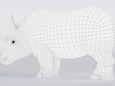 Cartoon Rhino 3Dモデル