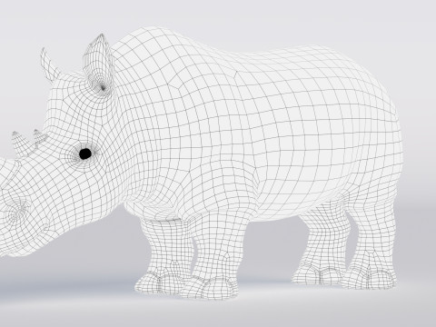 Cartoon Rhino 3Dモデル