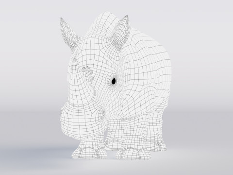 Cartoon Rhino 3Dモデル