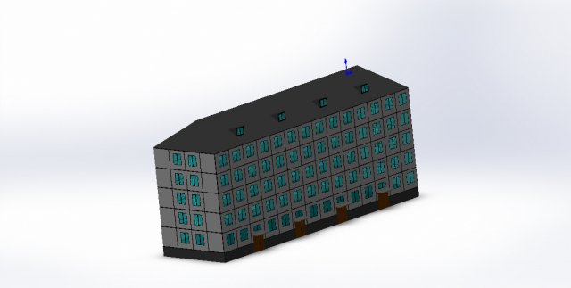 soviet building with 5 floors Modelo 3D .c4d .max .obj .3ds .fbx .stl .blend 