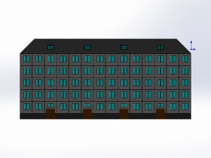 soviet building with 5 floors Modelo 3D