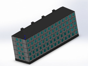 soviet building with 5 floors Modelo 3D