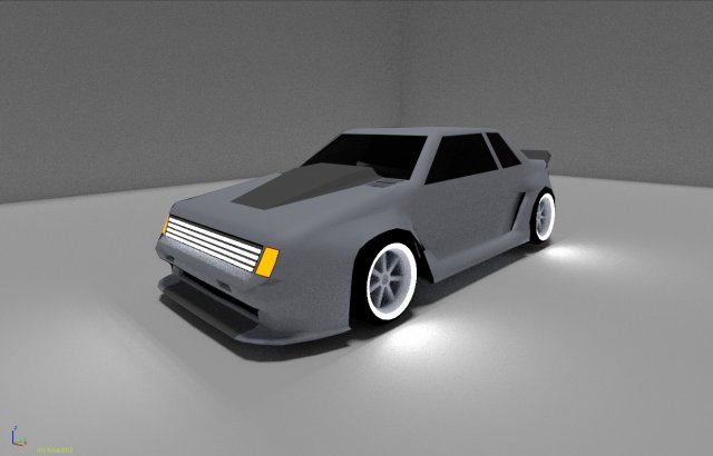 neon car 3D मॉडल .c4d .max .obj .3ds .fbx .stl .blend 