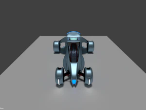 carro foguete de corrida Modelo 3D