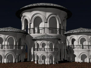 옛날 스타일의 집 모델 3D 모델