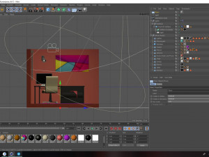 isometric work room-office 3d 3D Model