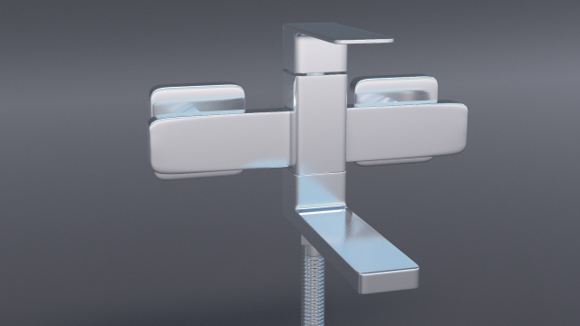 faucet and shower Modelo 3D .c4d .max .obj .3ds .fbx .stl .blend 