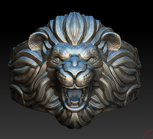 ring lion for jewerly 3d print 3d print model 3D 프린트 모델 .c4d .max .obj .3ds .fbx .stl .blend 