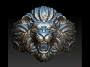 ring lion for jewerly 3d print 3d print model 3D-printmodel
