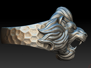 ring lion for jewerly 3d print 3d print model 3D 프린트 모델