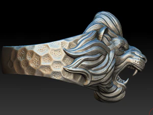 ring lion for jewerly 3d print 3d print model 3D Print Model
