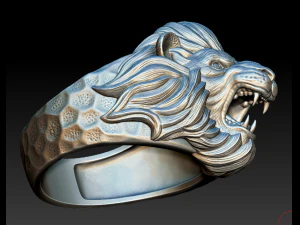 ring lion for jewerly 3d print 3d print model 3D Print Model