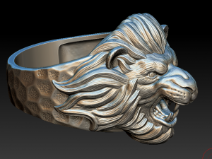 ring lion for jewerly 3d print 3d print model 3D 프린트 모델