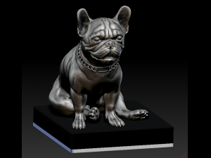 frenchbulldog 3d print statuete 3Dプリントモデル