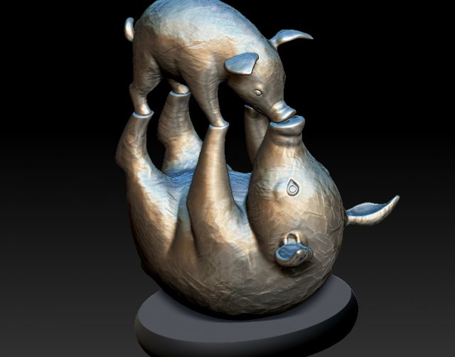 pigs souvenir statuette for 3d print 3d print model 3D Print Model .c4d .max .obj .3ds .fbx .stl .blend 