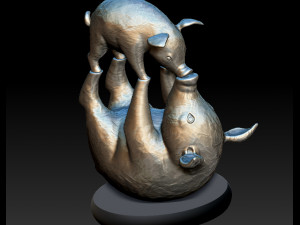 pigs souvenir statuette for 3d print 3d print model 3D Print Model