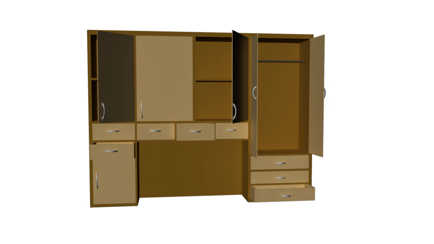 wardrobe 3D Model .c4d .max .obj .3ds .fbx .stl .blend