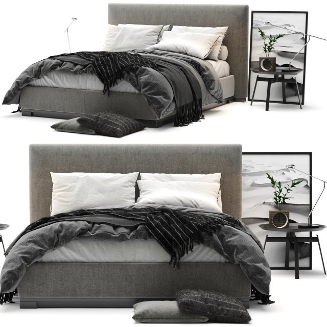 maxalto bauci ovidio bed Modello 3D .c4d .max .obj .3ds .fbx .stl .blend 
