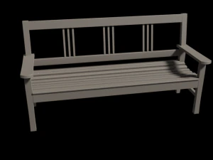banco de madeira Modelo 3D