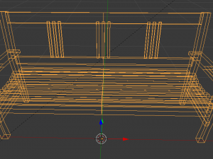 wooden bench Model 3D