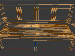 wooden bench 3D Model