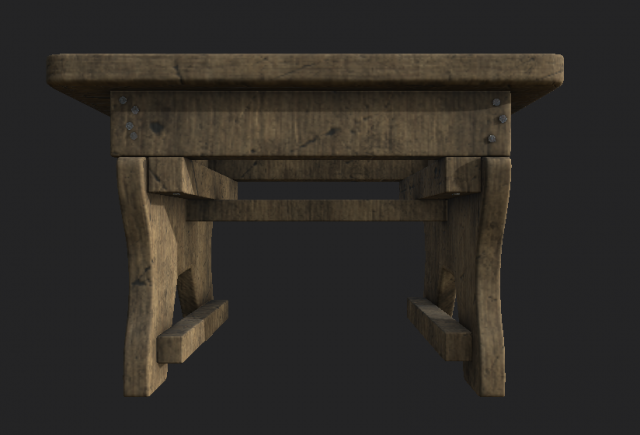 stool wooden 3D Модель .c4d .max .obj .3ds .fbx .stl .blend 