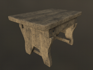 stool wooden 3D Модель