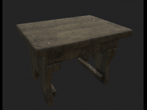 stool wooden 3D Модель
