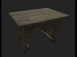 stool wooden 3D Model