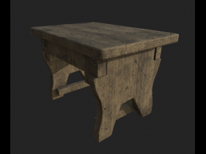 stool wooden 3D Модель