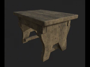 stool wooden 3D Model